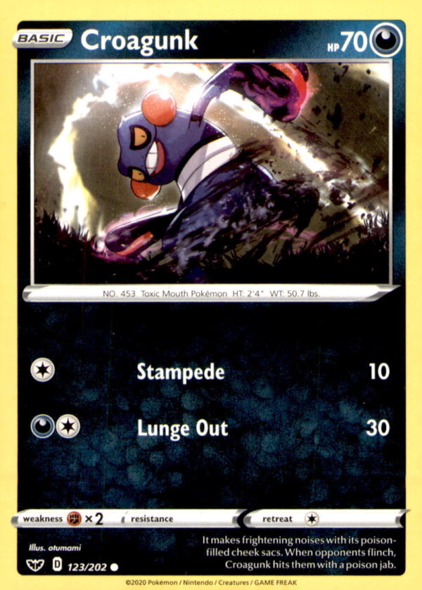SWSH01: Sword & Shield Base Set #123/202 Croagunk