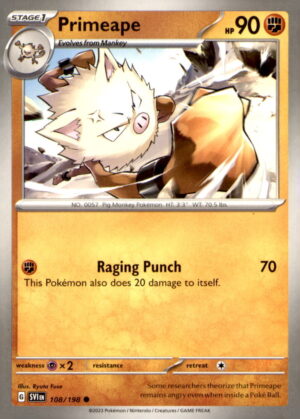 SV01: Scarlet & Violet Base Set #108/198 Primeape