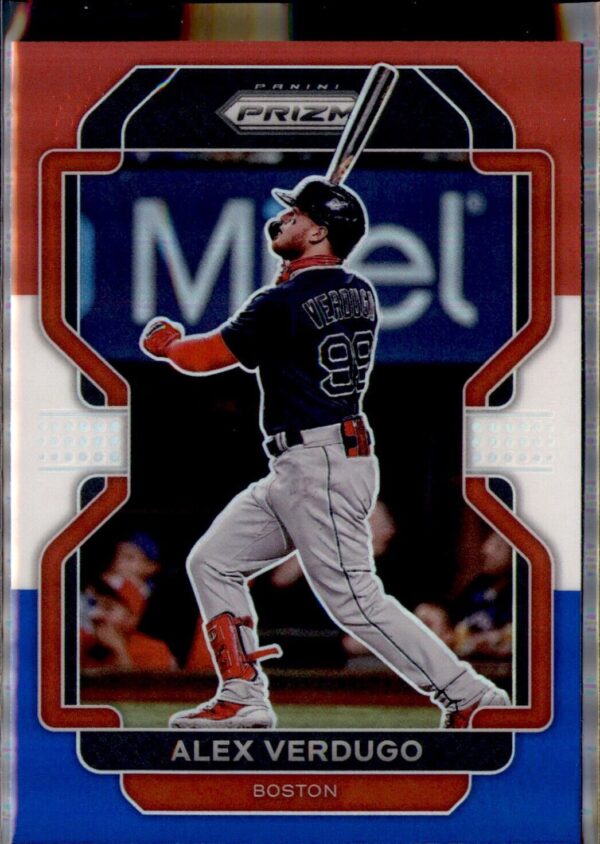2022 Panini Prizm #85 Alex Verdugo Red/White/Blue Prizm