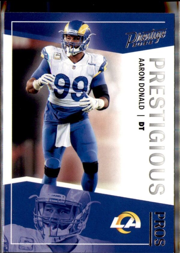 2022 Panini Prestige #PP-14 Aaron Donald Prestigious Pros