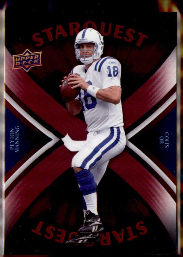 2008 Upper Deck #SQ25 Peyton Manning StarQuest Rainbow Red