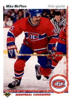 1990-91 Upper Deck #384b Mike McPhee