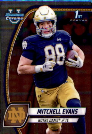 2024 Bowman University Chrome #132 Mitchell Evans