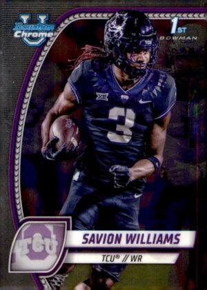 2024 Bowman University Chrome #160 Savion Williams