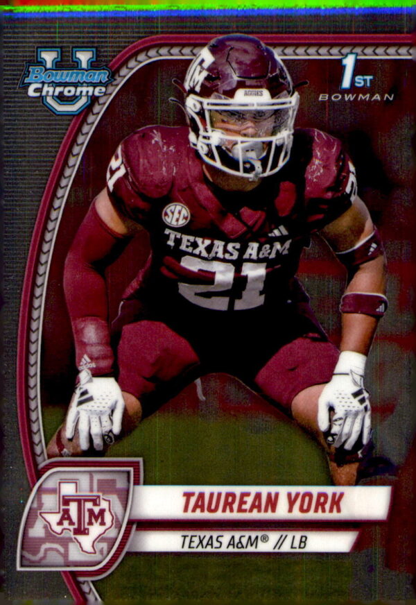 2024 Bowman University Chrome #168 Taurean York