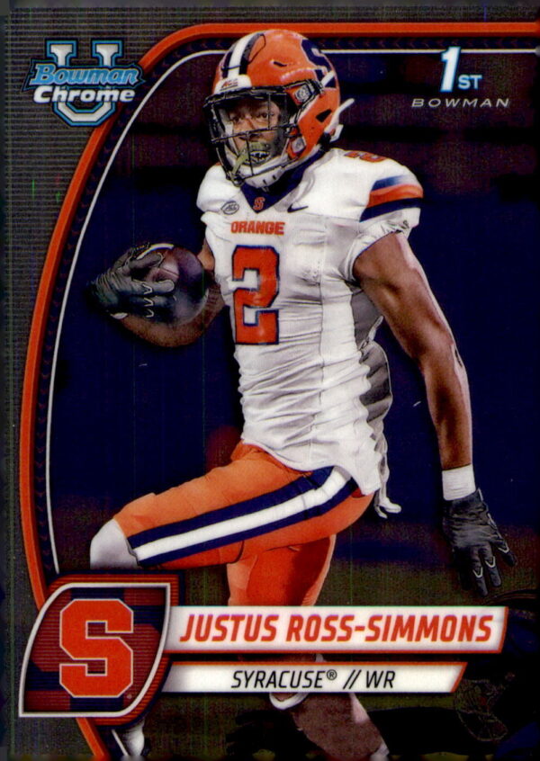 2024 Bowman University Chrome #109 Justus Ross-Simmons