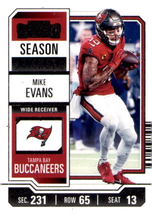 2023 Panini Contenders #94 Mike Evans Game Ticket Red