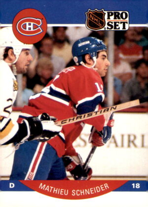 1990-91 Pro Set #158 Mathieu Schneider