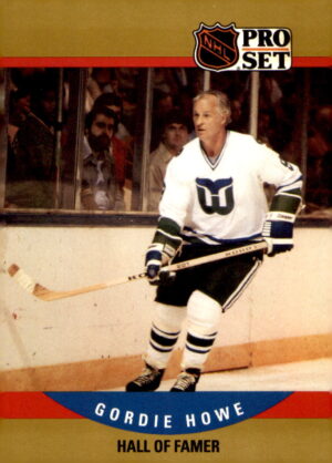 1990-91 Pro Set #660a Gordie Howe Season 32 heading on back