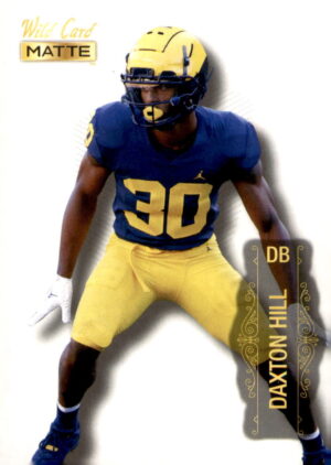 2022 Wild Card Matte #MB-32 Daxton Hill 10 Stripes White #/125