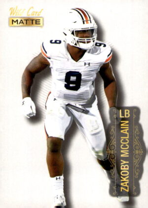 2022 Wild Card Matte #ZMB-140 Zakoby McClain White