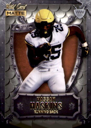 2022 Wild Card Matte: Weekend Warrior Cobalt/Silver/Orange #WW-19 Hassan Haskins