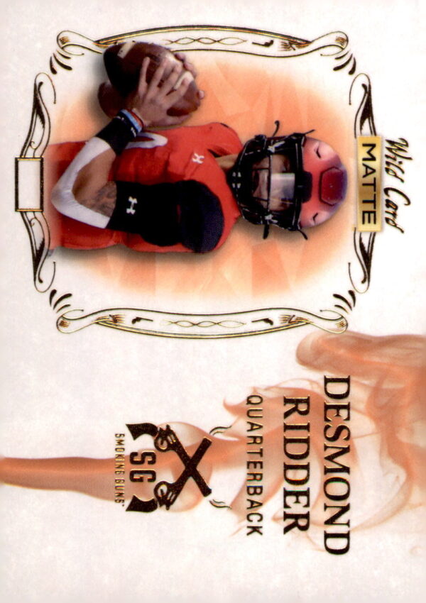 2022 Wild Card Matte #SG-3 Desmond Ridder Smoking Guns White/Orange