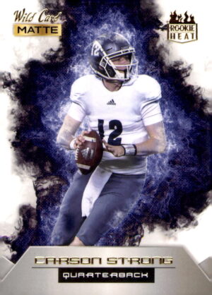 2022 Wild Card Matte #RH-6 Carson Strong Rookie Heat White/Blue