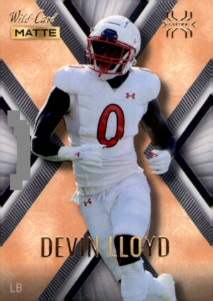 2022 Wild Card Matte #MXP-13 Devin Lloyd X-Plode Black/Light Orange X