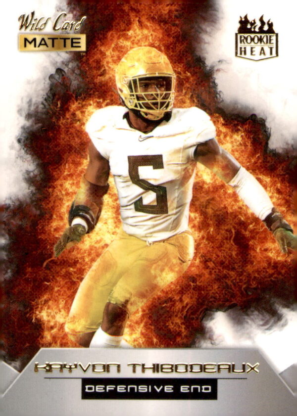 2022 Wild Card Matte #RH-17 Kayvon Thibodeaux Rookie Heat White/Orange