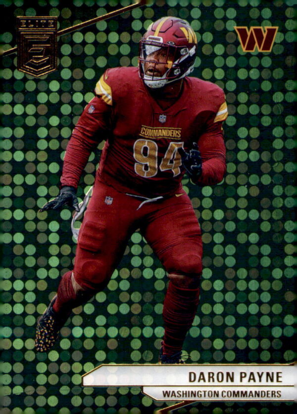 2024 Donruss Elite #35 Daron Payne Green Disco