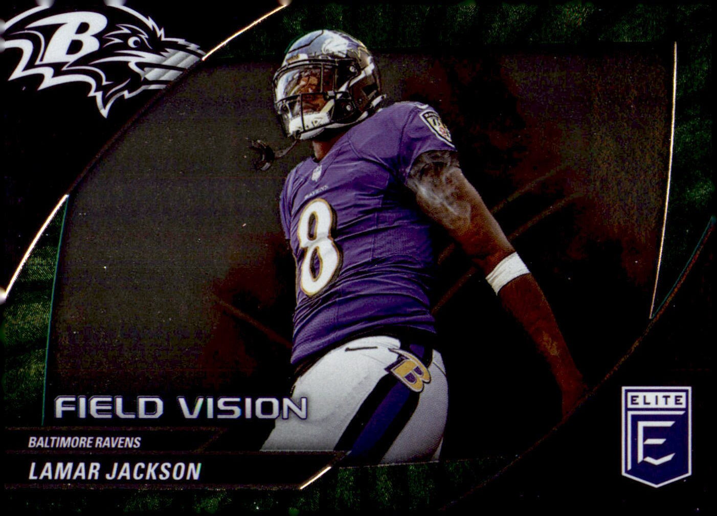 2024 Donruss Elite #2 Lamar Jackson Field Vision Green