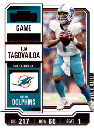 2023 Panini Contenders #64 Tua Tagovailoa Game Ticket Red