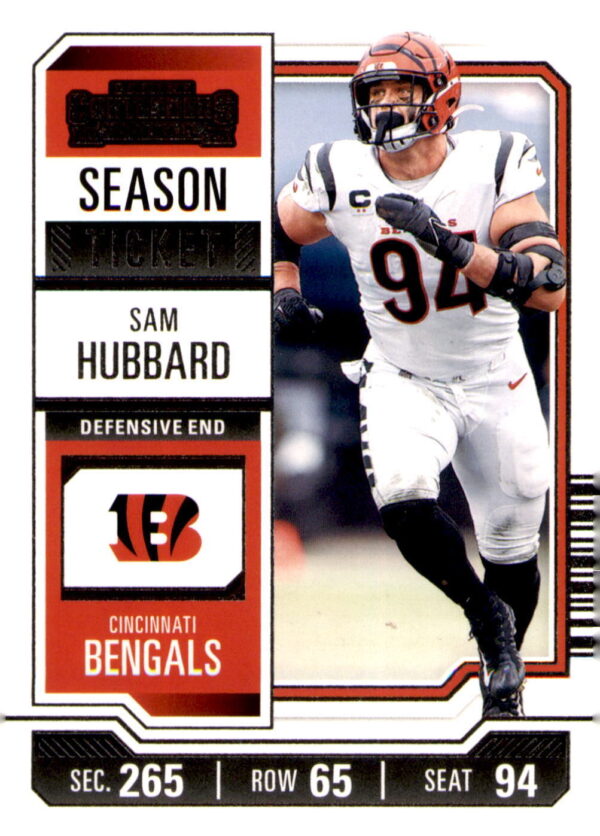 2023 Panini Contenders #23 Sam Hubbard Season Ticket Retail