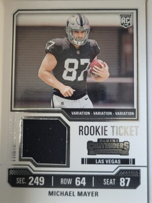 2023 Contenders Rookie Ticket Swatches Variation #TS25V Michael Mayer