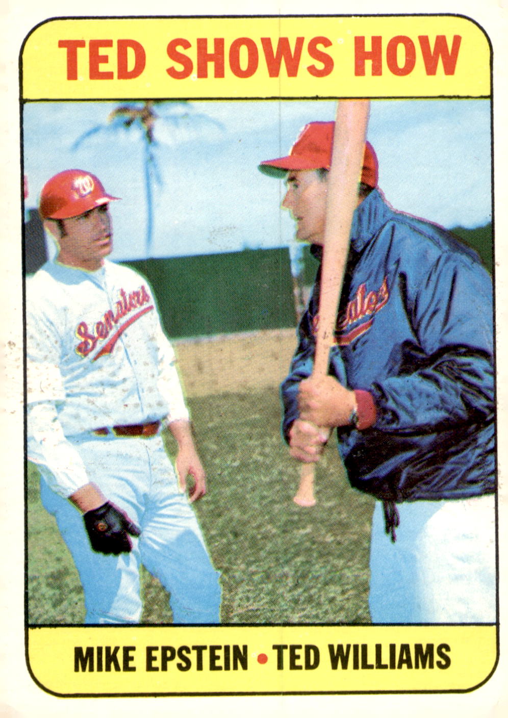 1969 Topps #539 Ted Shows How (Mike Epstein / Ted Williams)