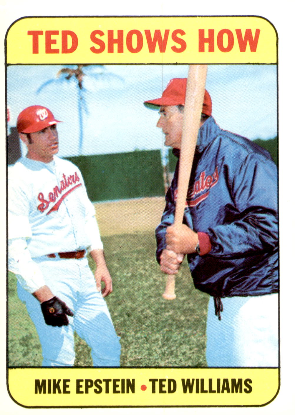 1969 Topps #539 Ted Shows How (Mike Epstein / Ted Williams)