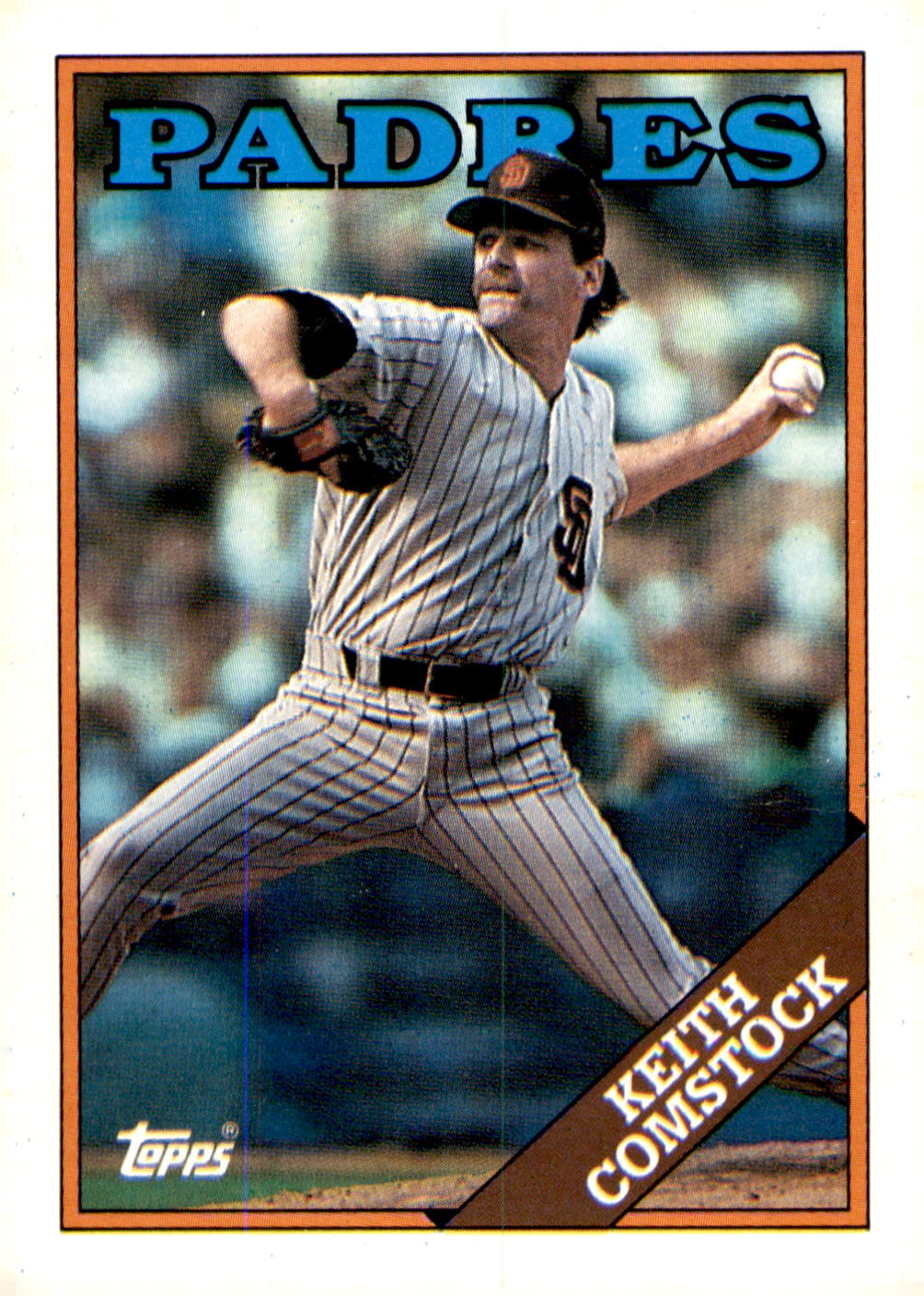 1988 Topps Cloth Test Issue #NNO Keith Comstock