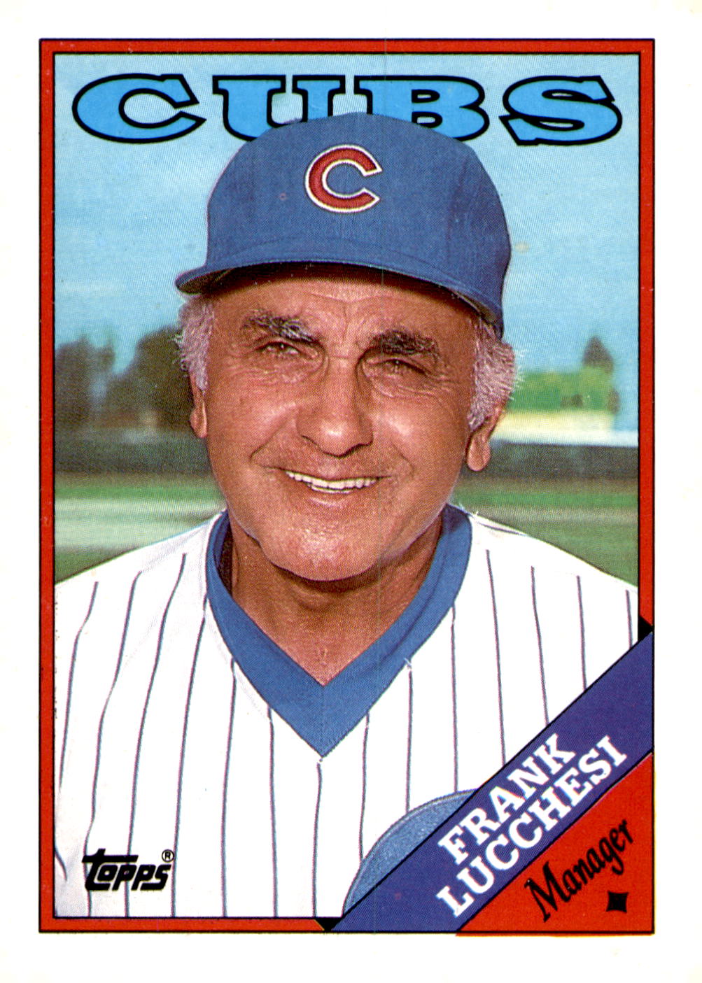 1988 Topps Cloth Test Issue #NNO Frank Lucchesi