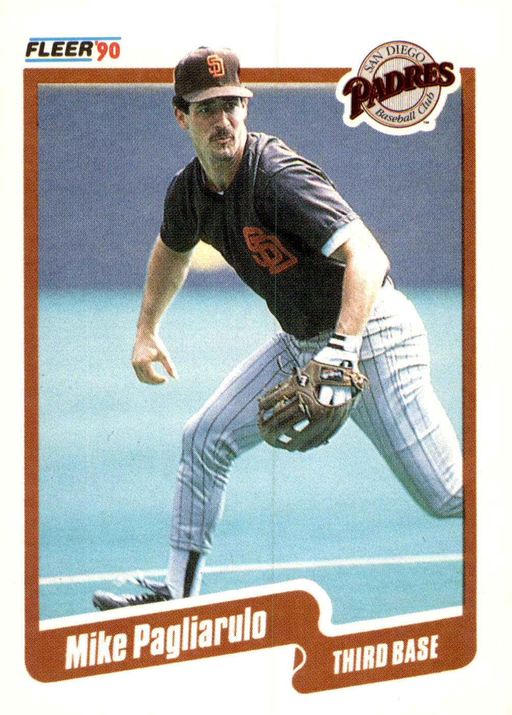 1990 Fleer #163 Mike Pagliarulo