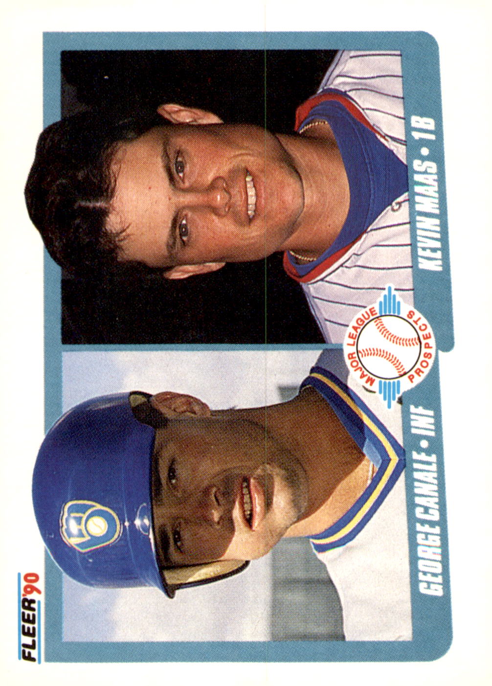 1990 Fleer Canadian #641 George Canale / Kevin Maas