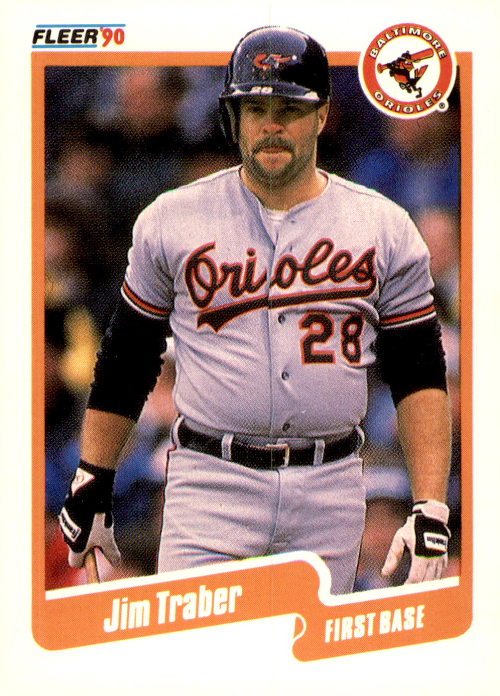 1990 Fleer #193b Jim Traber