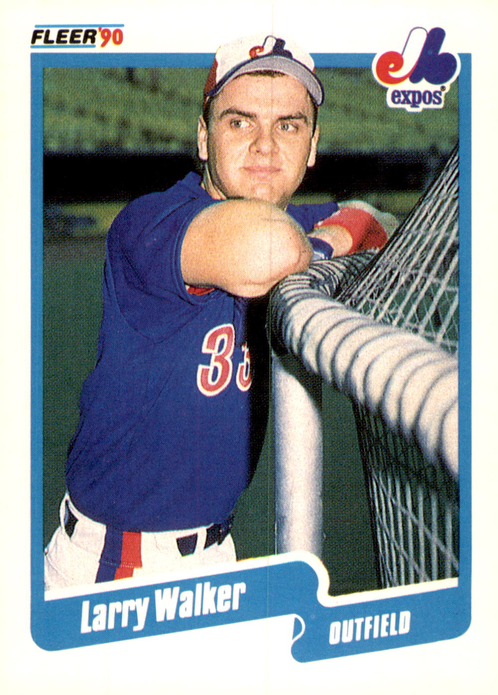 1990 Fleer #363b Larry Walker