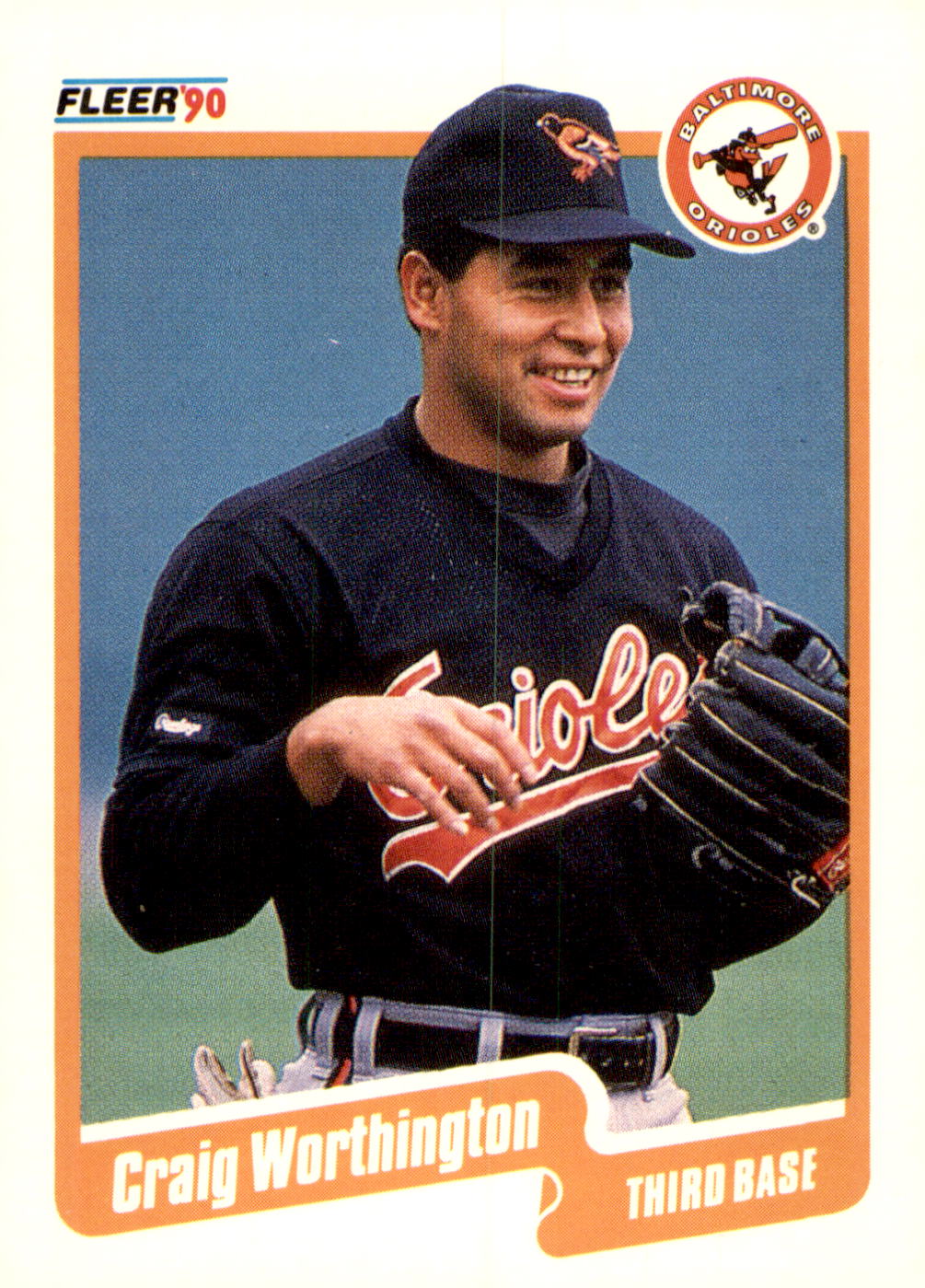 1990 Fleer #195b Craig Worthington