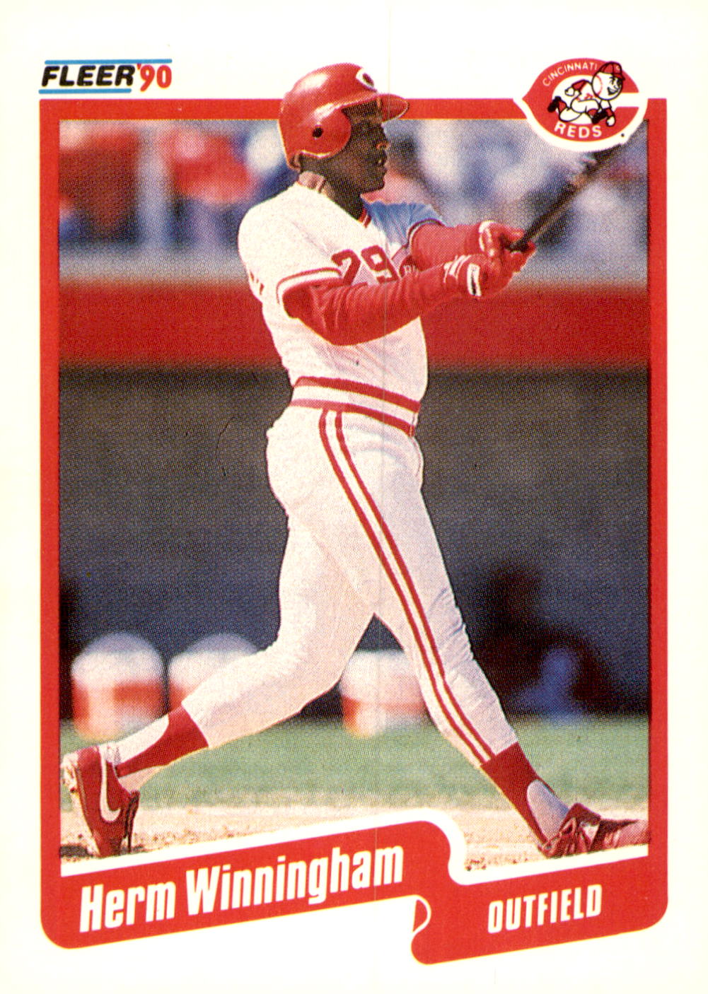 1990 Fleer #435b Herm Winningham