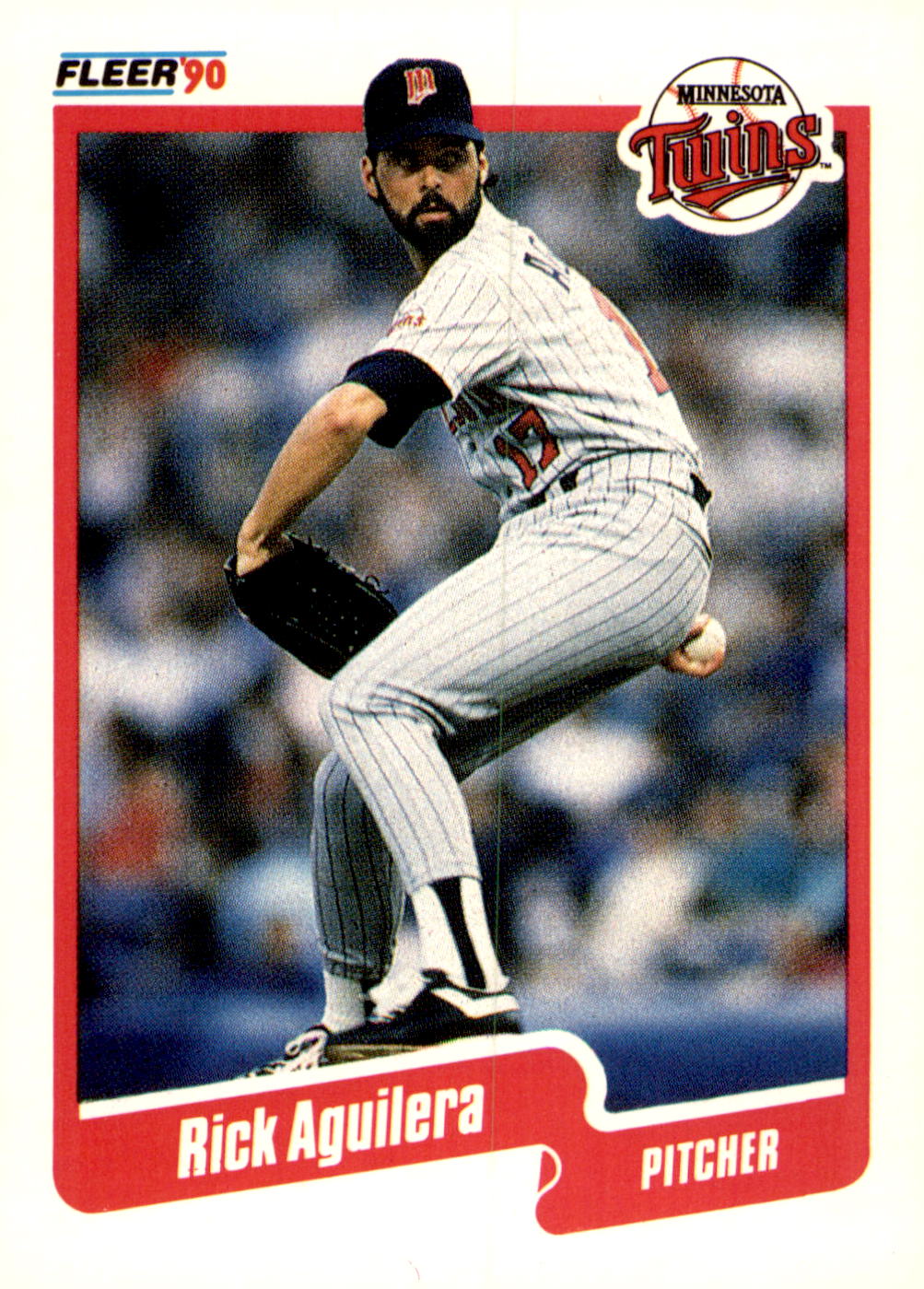 1990 Fleer #365b Rick Aguilera