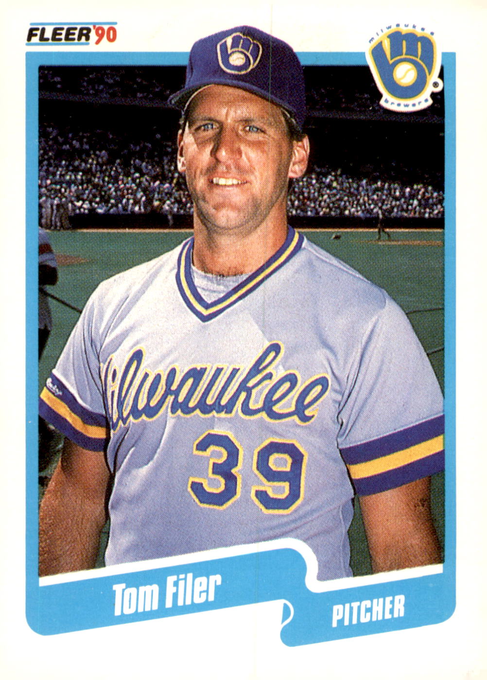 1990 Fleer #322b Tom Filer