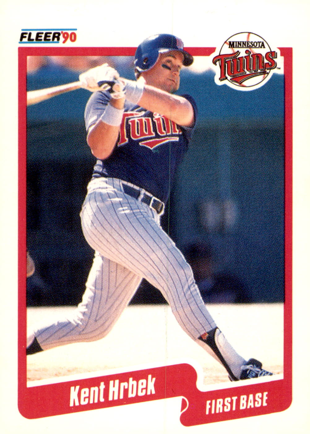 1990 Fleer #378b Kent Hrbek