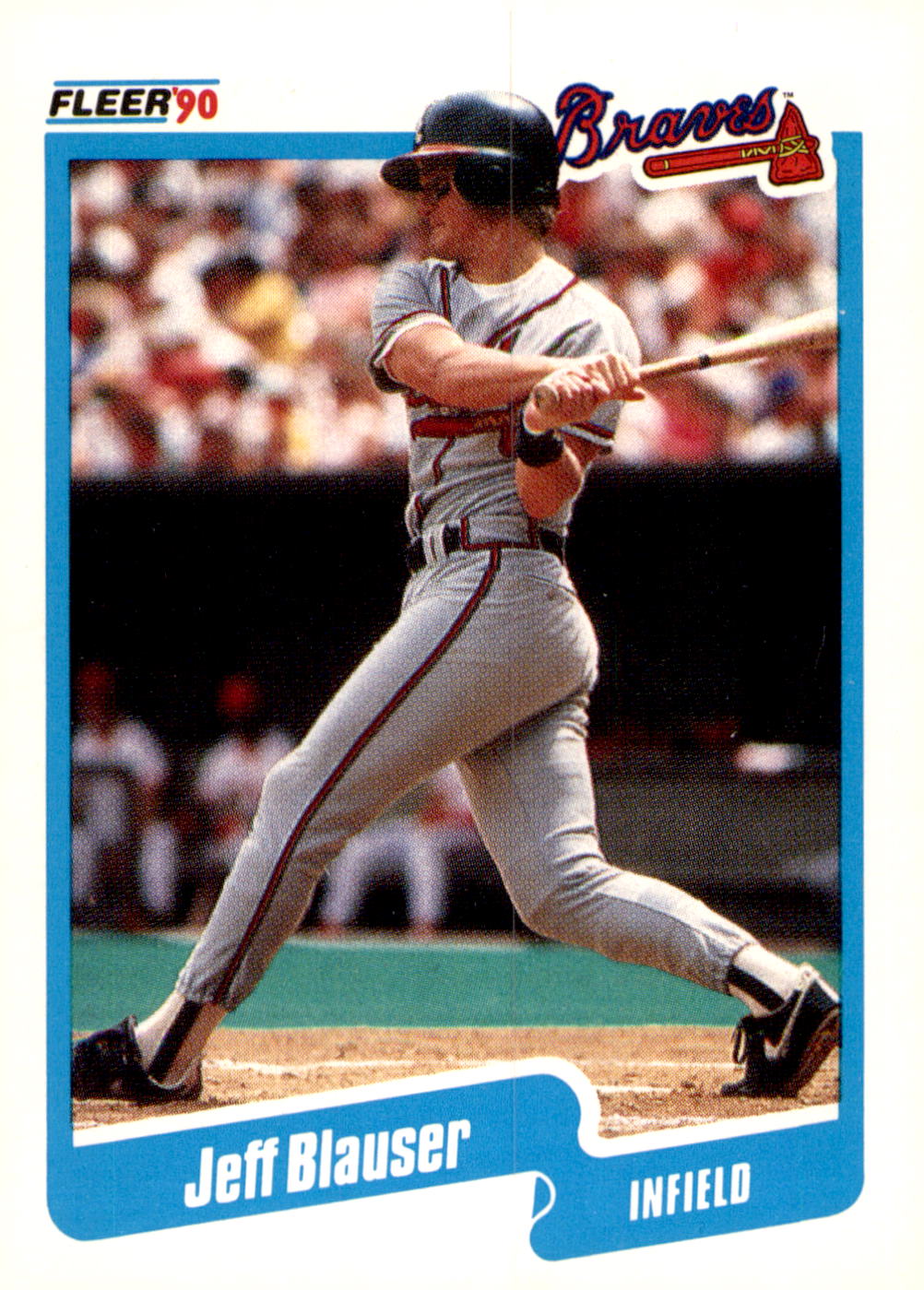 1990 Fleer #576b Jeff Blauser