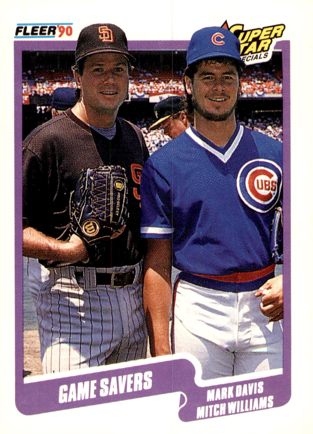 1990 Fleer Canadian #631 Game Savers (Mark Davis / Mitch Williams)