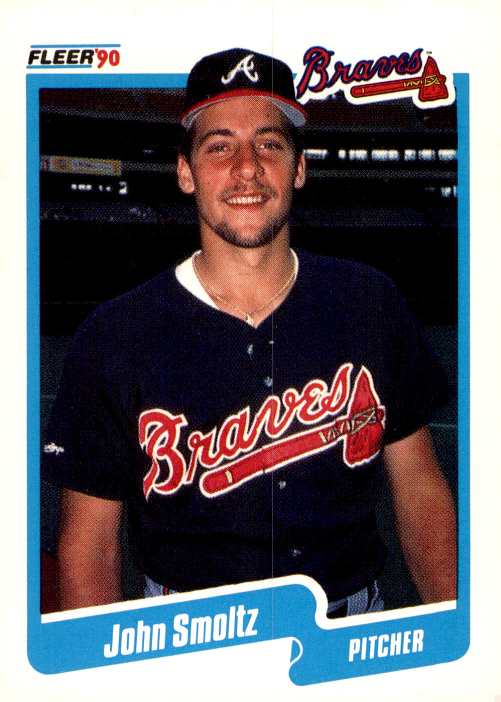 1990 Fleer #595 John Smoltz