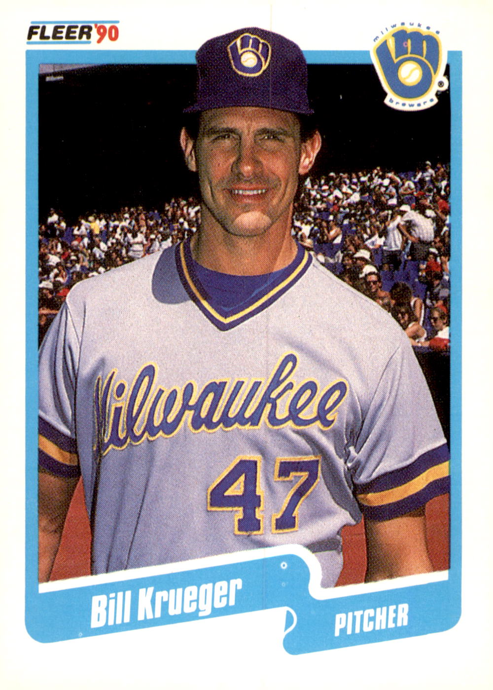 1990 Fleer #328b Bill Krueger