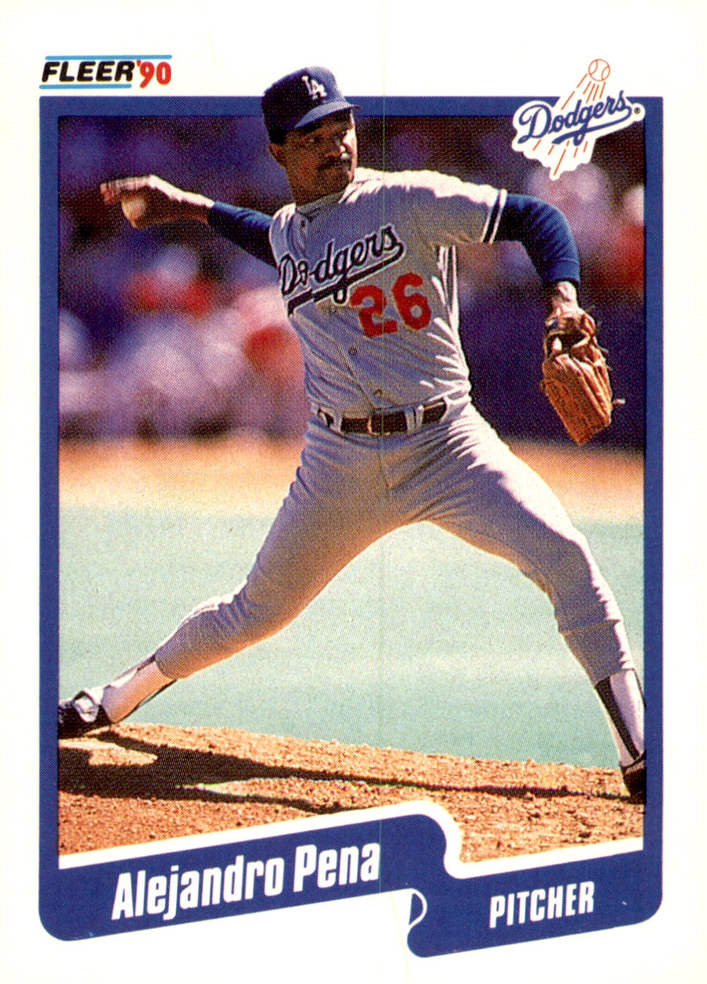 1990 Fleer #405b Alejandro Pena