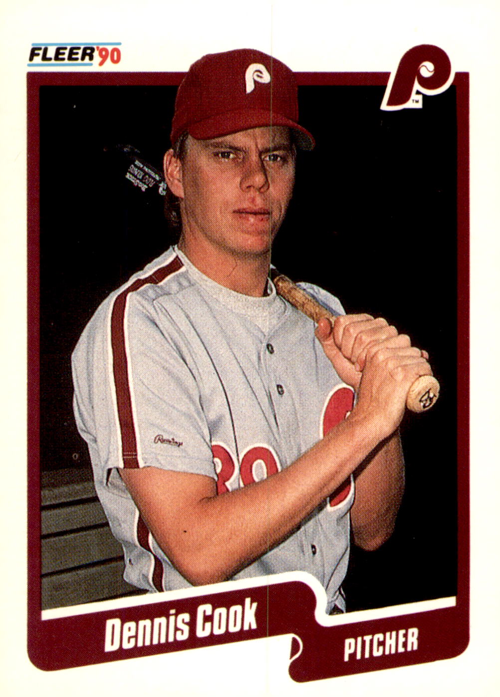 1990 Fleer #554 Dennis Cook