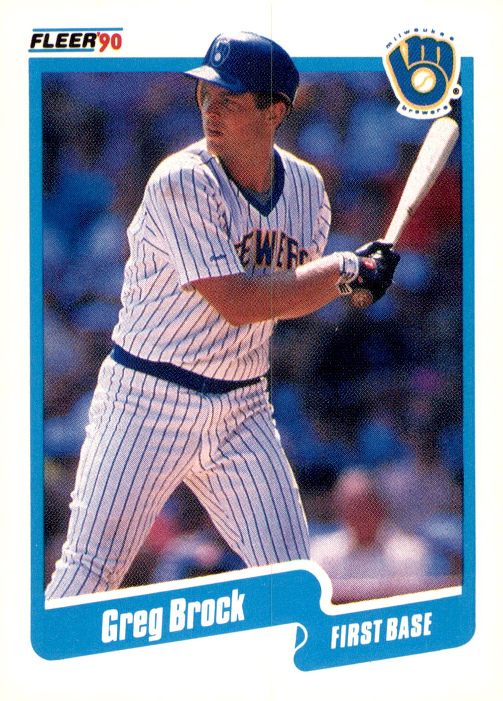 1990 Fleer #318b Greg Brock