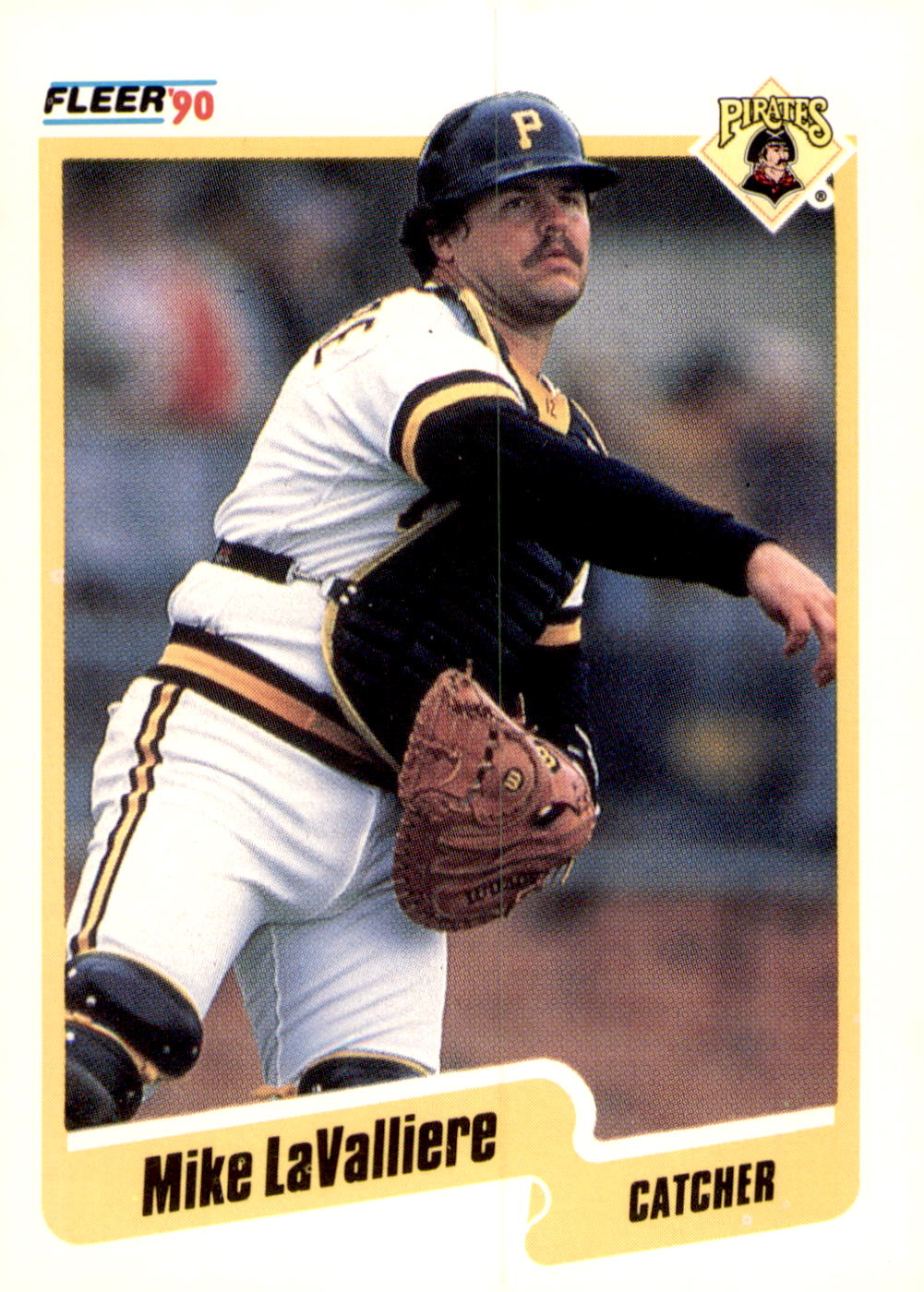1990 Fleer #473b Mike LaValliere