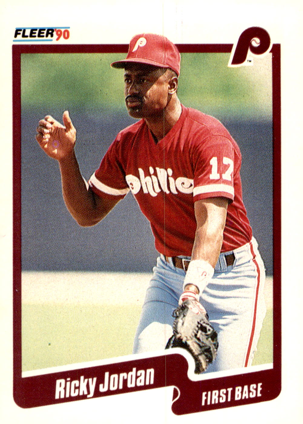 1990 Fleer #564b Ricky Jordan