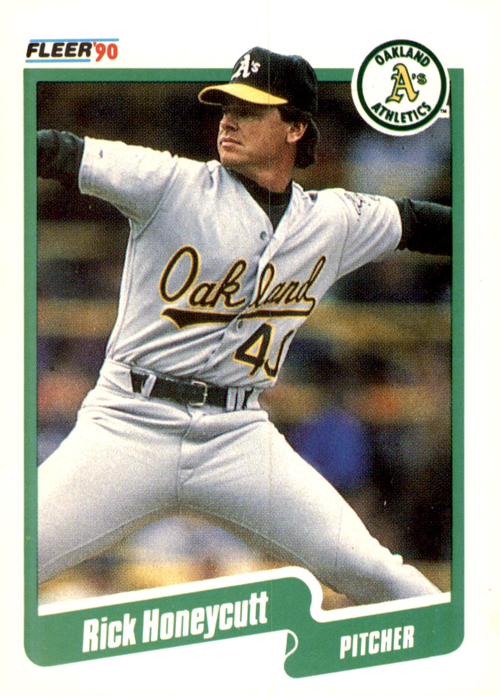 1990 Fleer #11b Rick Honeycutt
