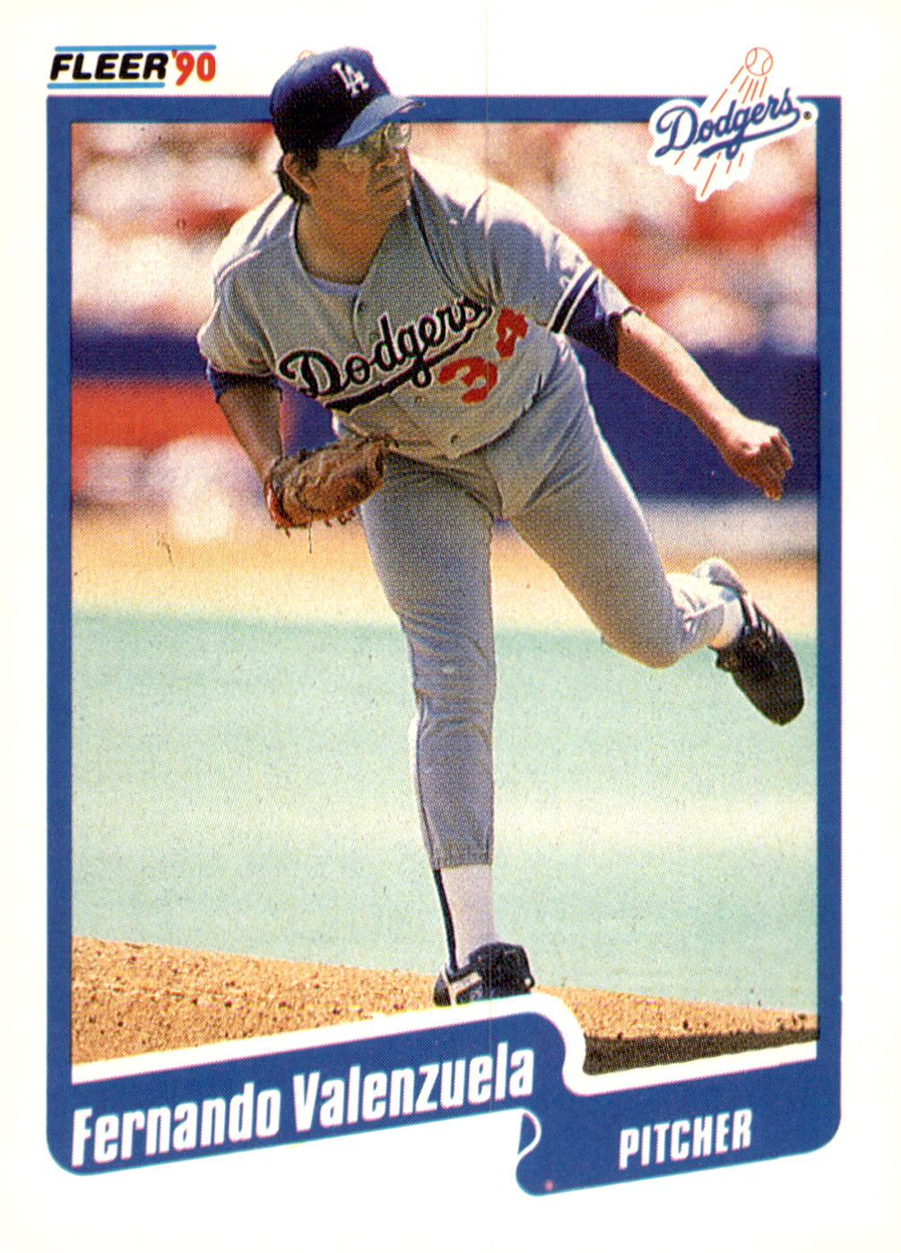 1990 Fleer #409b Fernando Valenzuela