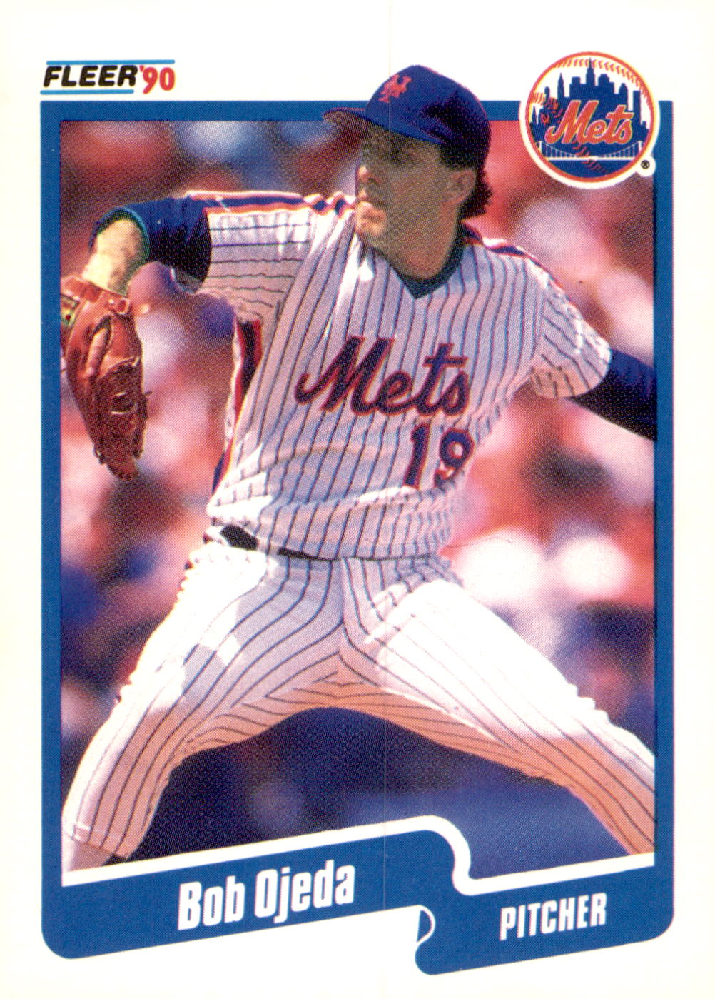 1990 Fleer #214b Bob Ojeda